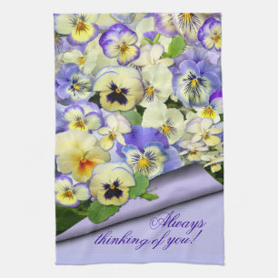 Pastel Pansies ~ Kitchen Towel # 2