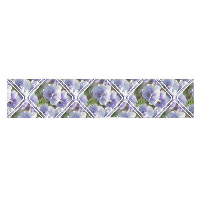 Pastel Pansies Short Table Runner (Horizontal)