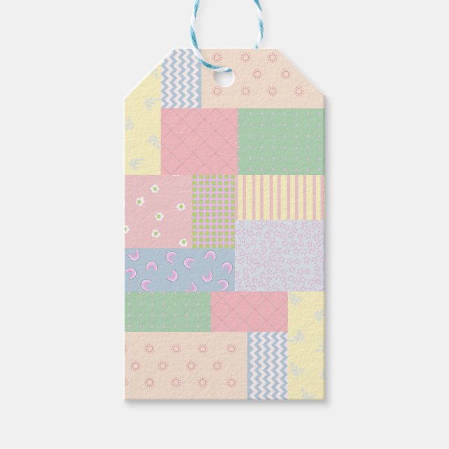 Pastel Patchwork Gift Tags (Front)