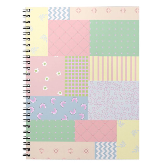 Pastel Patchwork Notebook (Front)