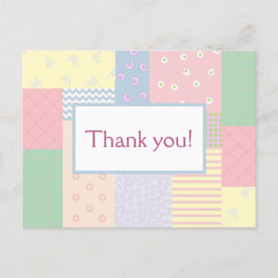 Pastel Patchwork Postcard