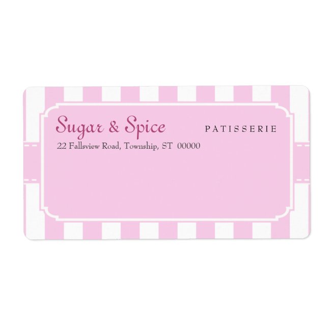 Pastel Patisserie Shipping Label (Front)