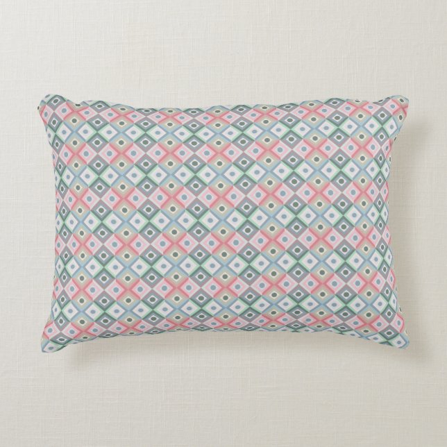 Pastel Pattern Accent Pillow (Front)