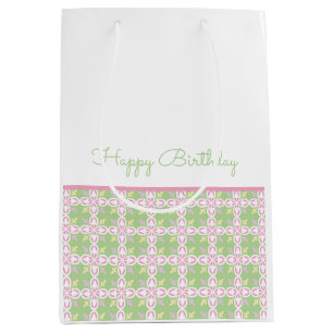 Pastel Pattern Spring Colours Happy Birthday Sweet Medium Gift Bag