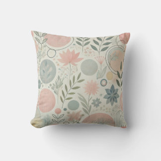 Pastel Pattern Throw Pillow