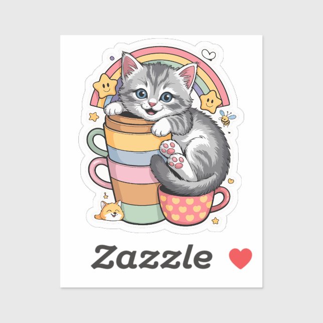 Pastel Paws & Rainbow Sips (Sheet)