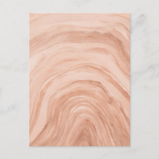 Pastel Peach Abstract Watercolor Art Agate Postcard