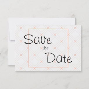 Pastel Peach and Cream Geometric Save The Date