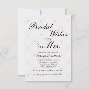 Pastel Peach and Cream Geometric Shower Invitation