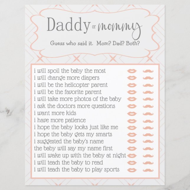 Pastel Peach and Cream Geometric Who Said It (Front)