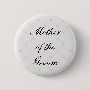 Pastel Peach and Cream Mother of the Groom 2 Inch Round Button