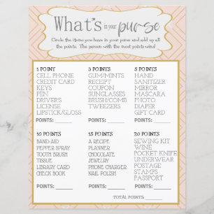 Pastel Peach and Gold Whats In Your Purse