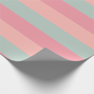 Pastel Peach And Teal Colour Tones Cute Template Wrapping Paper