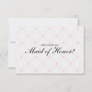 Pastel Peach  Cream Will You Be My Maid of Honour
