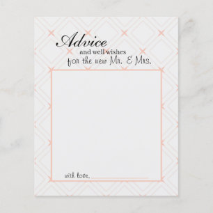 Pastel Peach et carte de conseil géométrique crème