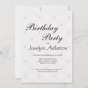 Pastel Peach et Cream Invitation géométrique
