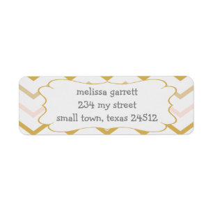 Pastel Peach et Gold Zig Zag