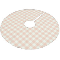 Pastel Peach Gingham Buffalo Check Plaid Pattern
