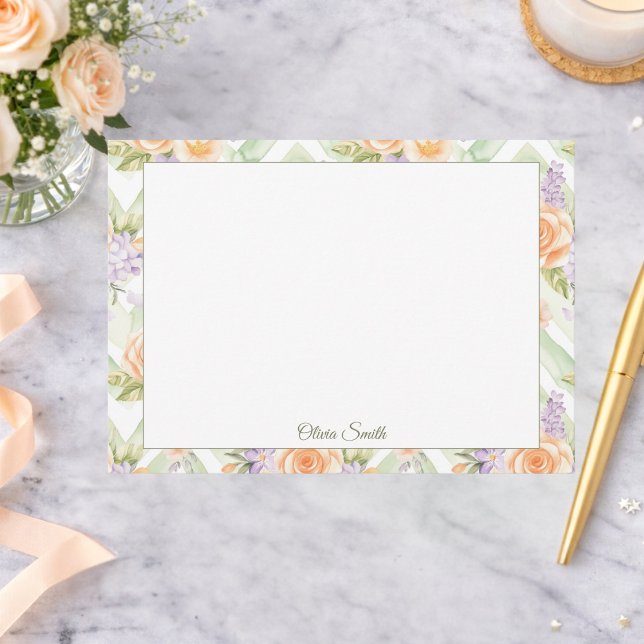 Pastel Peach Lavender Sage Spring Floral Card (Creator Uploaded)