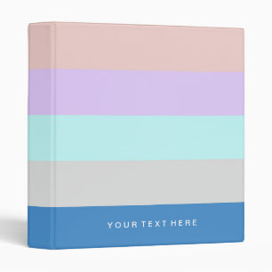 pastel peach purple mint grey blue color block binder