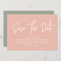 Pastel Peach & Sage Green Calligraphy Scan QR Code