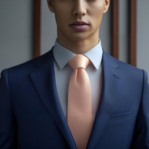 Pastel peach - solid color  tie