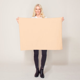 Pastel Peach Solid Colour   Classic   Elegant Fleece Blanket