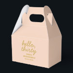 Pastel Peachy Hello Thirty Birthday Favour Box<br><div class="desc">.</div>