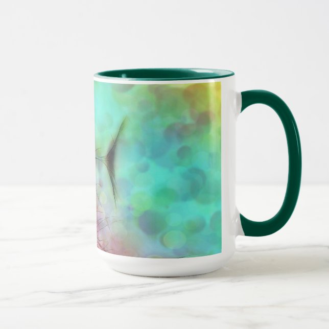 Pastel Peacock Feathers Mug (Right)