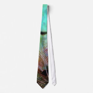 Pastel Peacock Feathers tie