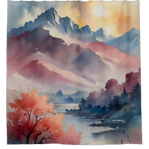 Pastel Peaks and Calm Waters