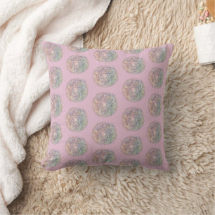 Pastel Pentagram Pagan Wiccan Witchcraft Halloween Throw Pillow