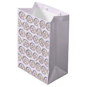 Pastel Pentagram Witchcraft Light Purple Halloween Medium Gift Bag