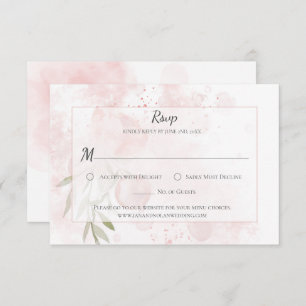 Pastel Peony Rose Aquarelle Laver RSVP