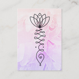 *~* Pastel Peony Yoga Massage Reiki Lotus Healer Business Card