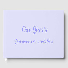 Pastel Periwinkle Purple Guest Book