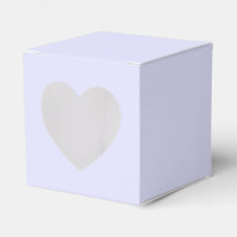 Pastel Periwinkle Purple Heart Favour Box