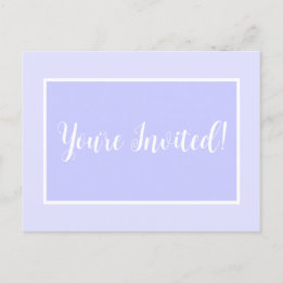 Pastel Periwinkle Purple  Invitation Postcard