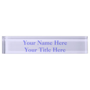Pastel Periwinkle Purple Nameplate