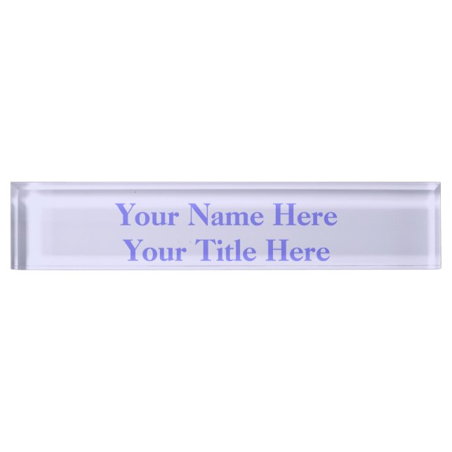Pastel Periwinkle Purple Nameplate (Front)