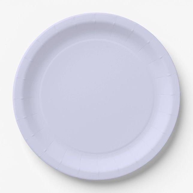 Pastel Periwinkle Purple Paper Plate (Front)