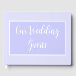 Pastel Periwinkle Purple Wedding Guest Book