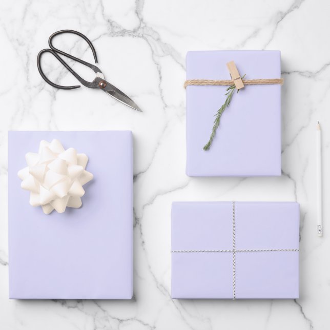 Pastel Periwinkle Purple Wrapping Paper Sheet (Front)