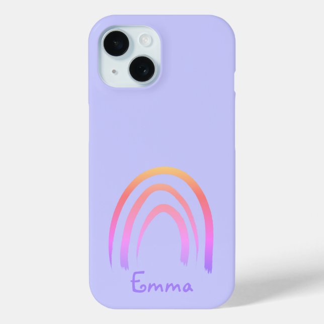 Pastel Periwinkle Rainbow Case-Mate iPhone Case (Back)