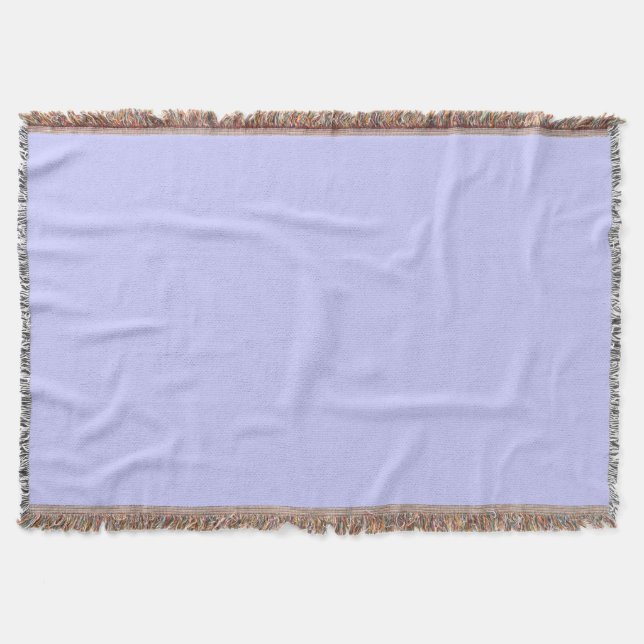Pastel Periwinkle Solid Colour | Classic | Elegant Throw Blanket (Front)