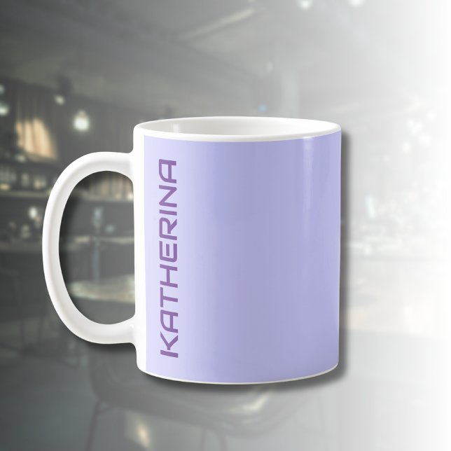 Pastel Periwinkle Solid Colour Personalized  Coffee Mug (Creator Uploaded)