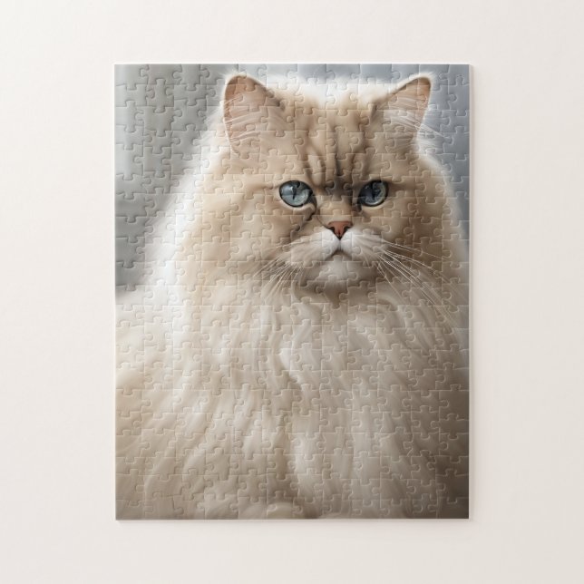 Pastel Persian Cat Portrait Jigsaw Puzzle (Vertical)