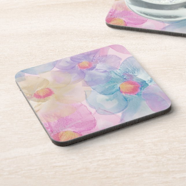 Pastel Petal Bloom Coaster (Left Side)