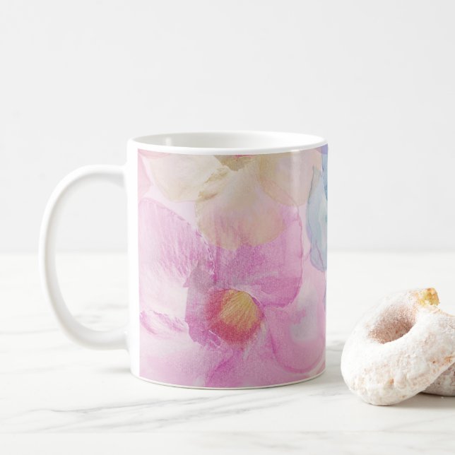 Pastel Petal Bloom Coffee Mug (With Donut)