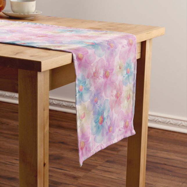 Pastel Petal Bloom Short Table Runner (In Situ)